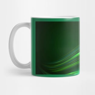 Digital Design - Green Abstract Strips Mug